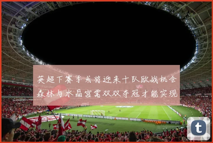 英超下赛季或将迎来十队欧战机会森林与水晶宫需双双夺冠才能实现
