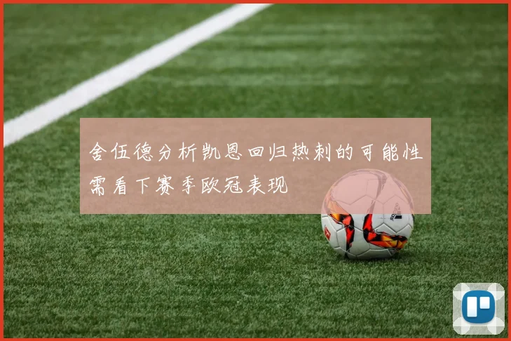 舍伍德分析凯恩回归热刺的可能性需看下赛季欧冠表现